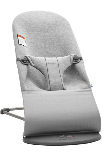 Balansoar BabyBjorn cu husa de bumbac Bliss Light Grey 3D Jersey