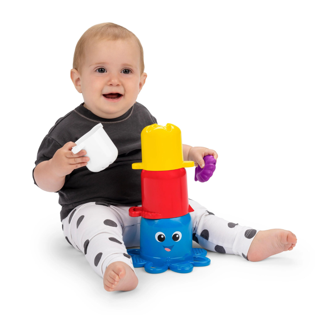 Set de pahare senzoriale pentru stivuire si scurgere Baby Einstein Ocean Explorers Opuss