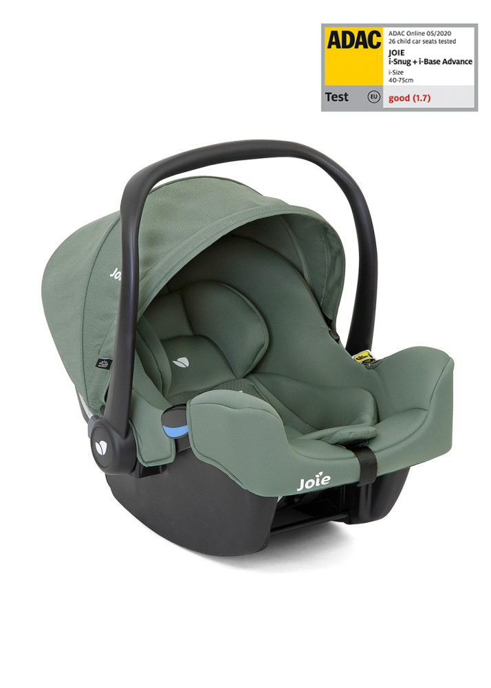 Scoica auto pentru copii Joie i-Snug, 40-75 cm Laurel, ADAC test Good 2.0, certificata R129 si testata Suplimentar la impact lateral, frontal si din spate