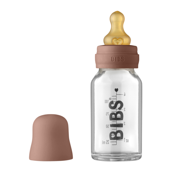 Set complet biberon Bibs din sticla anticolici, 110 ml, Woodchuck