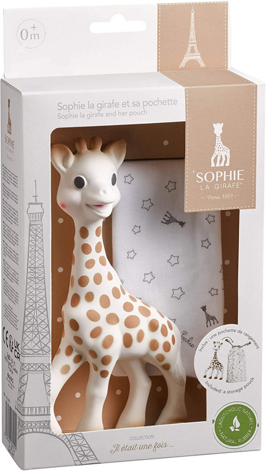 Girafa Sophie si saculet de transport Vulli