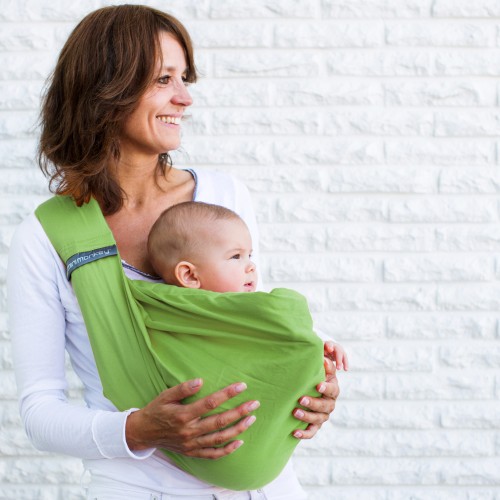 Sling bebe 4 in 1 Minimonkey Lime, transformabil in hamac