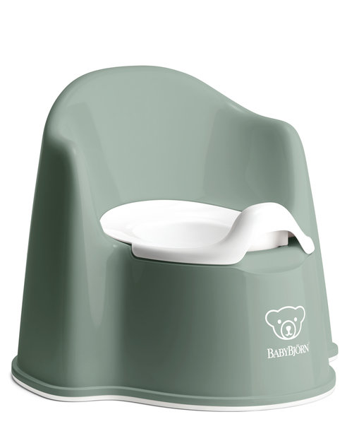 Olita cu protectie spate BabyBjorn Potty Chair Deep Green