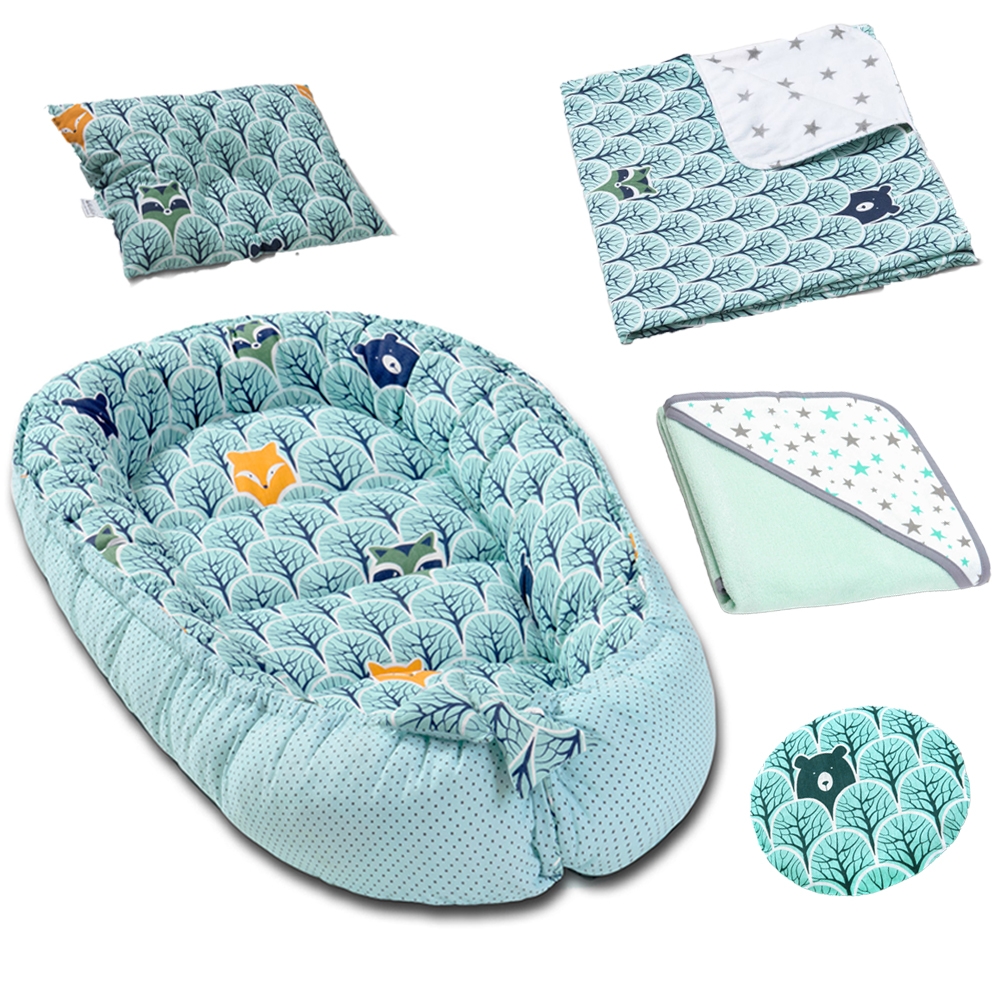 Set 5 piese Bebe Nou-Nascut Kidizi Animal Mint