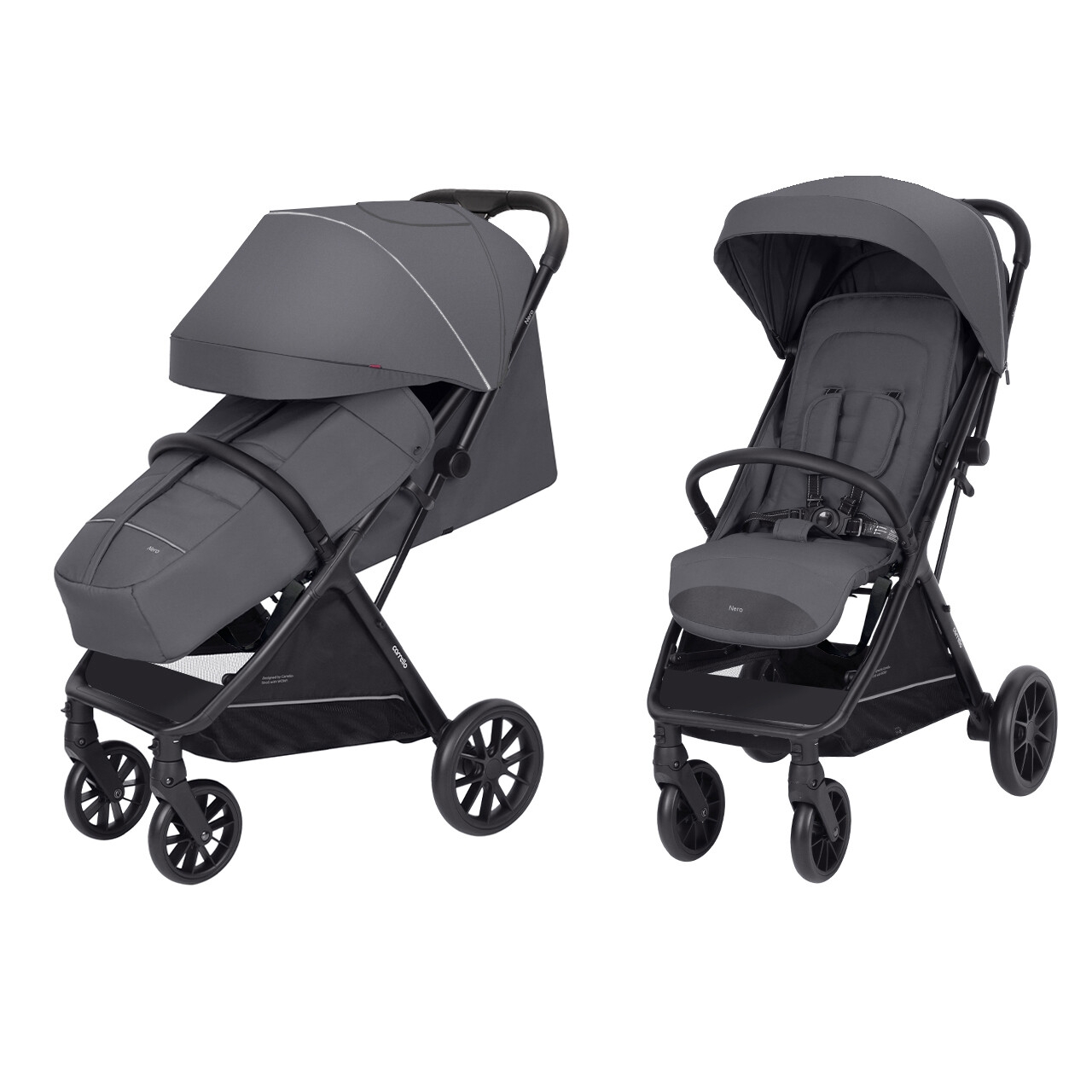 Carucior sport cu pliere automata si protectie UV 50, recomandat pana la maxim 22 kg, Dove Grey Carrello Nero