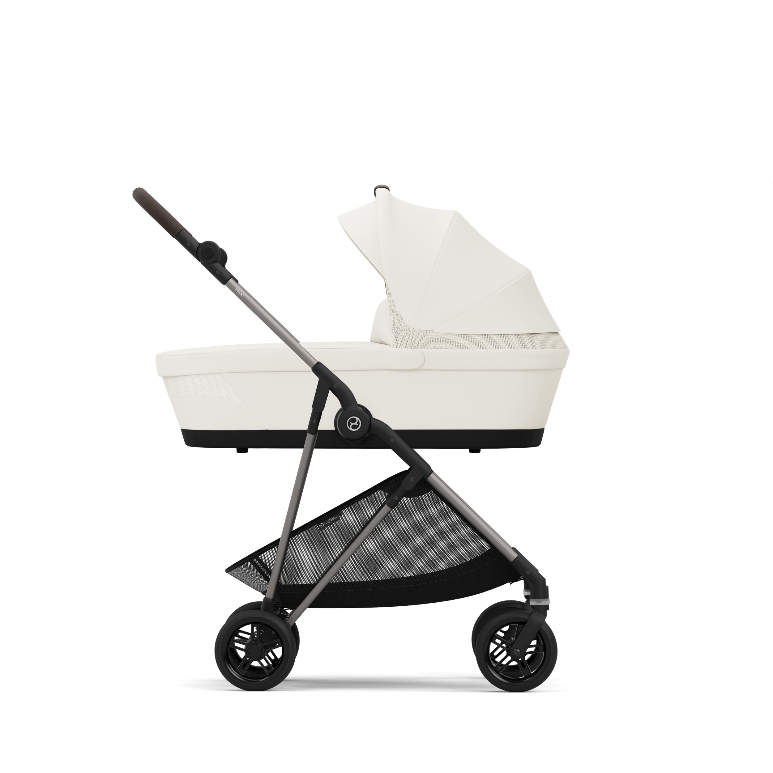 Carucior reversibil 2 in 1 Cybex Melio Canvas White, landou inclus