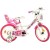 Bicicleta copii 16` Fairy alb si roz Dino Bikes