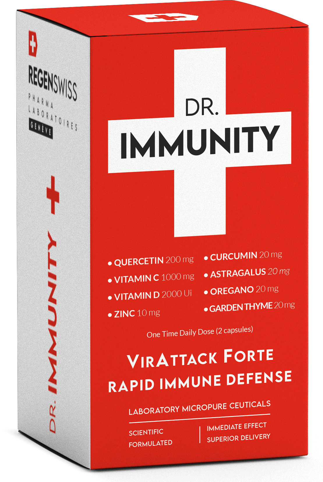 Dr Immunity Quercitina 200 mg, Vitamina D3 2000 Ui, Vitamina C 1000 mg, Zinc + formula imunologica avansata