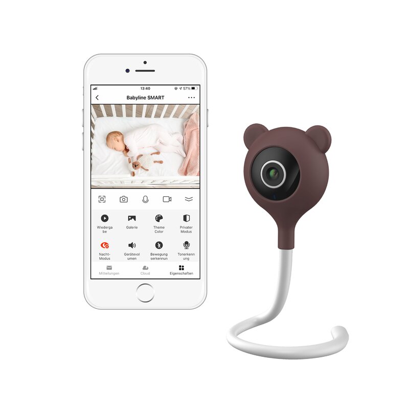 Video monitor Babyline Smart Linonelo Conexiune Wifi, Senzor de temperatura, Alb