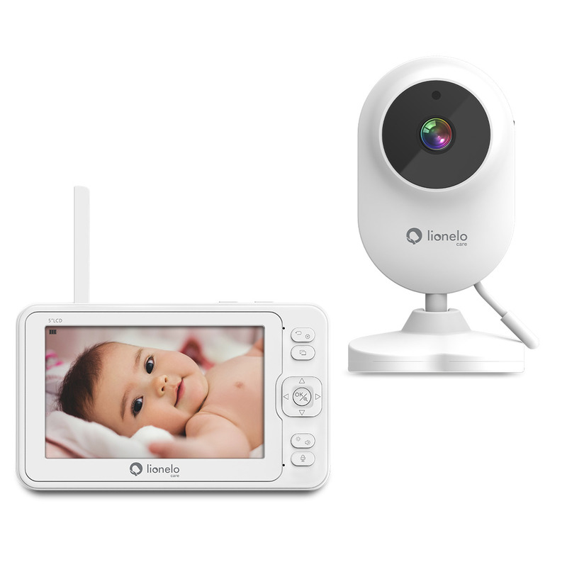 Video monitor Lionelo Babyline 6.2, Conexiune Wi-Fi, Pana la 8h de functionare, Comunicare bidirectionala, Senzor de temperatura, Alb