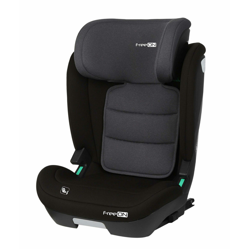 Scaun auto pentru copii, Rider, 100 - 150 cm, 3 - 12 ani, Tehnologie Isofix, Cu spatar reglabil, Cu tetiera reglabila in 10 pozitii, Conform cu standardul european de securitate ECE R129, FreeON, Black