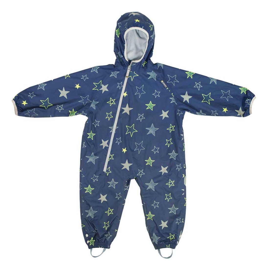 Combinezon impermeabil Littlelife Fleece Navy Stars 6-12 luni