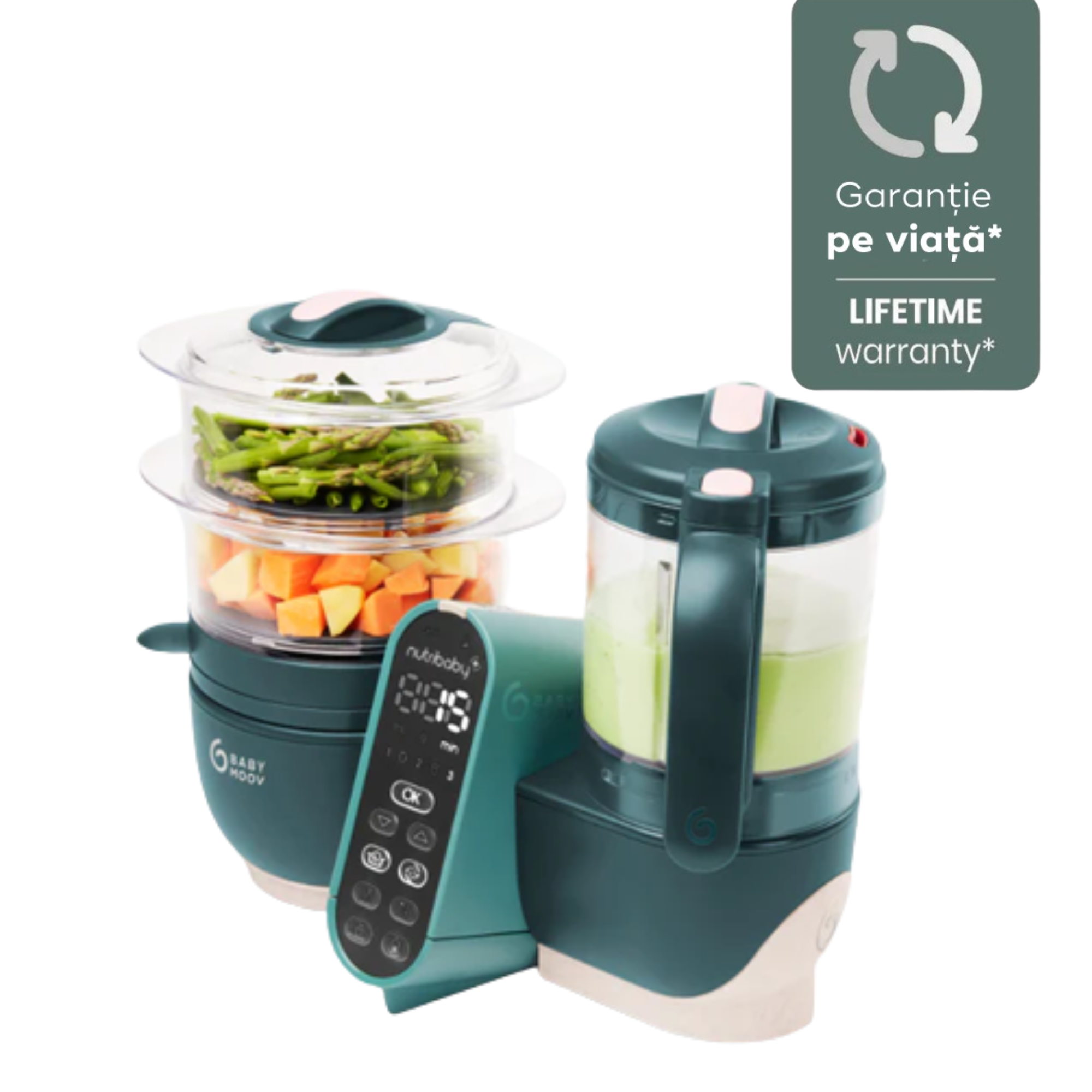 Robot multifunctional Babymoov Nutribaby + 6 in 1 Opal Green