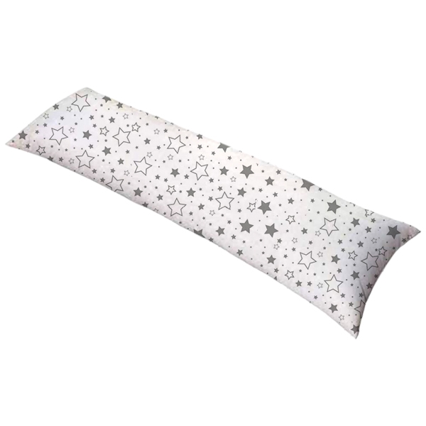 Perna pentru dormit lateral cu husa din bumbac detasabila 145x45 cm Kidizi Galaxy Grey