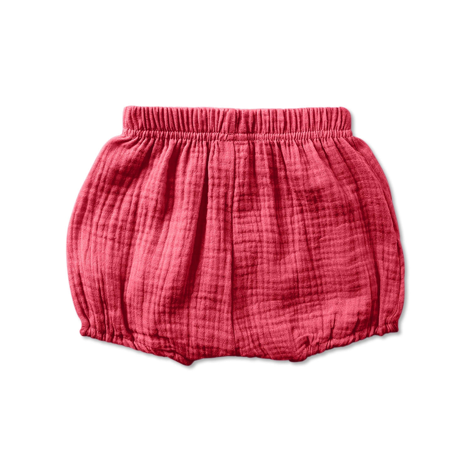 Pantaloni scurti bufanti pentru bebelusi din muselina dubla Bloomers Blair Kidizi chilli 0-3 luni