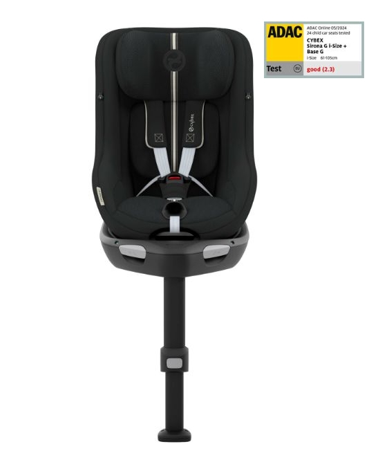 Scaun auto rotativ Cybex Sirona G Plus i-Size Moon Black, cu Baza G isofix inclusa