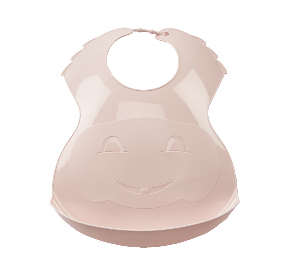 Baveta din plastic SOFT, Powder Pink Thermobaby