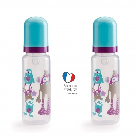 Set 2 biberoane PP complet echipate 240ml Thermobaby